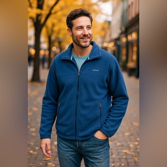 L.L. Bean Other - EUC L.L.Bean Full-Zip Fleece Jacket – Men’s Sz M (Blue)
